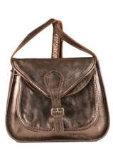 Sac Bandoulire Labesace Cuir Paul marius Marron vintage BESACE