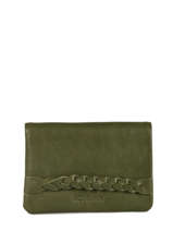 Portefeuille Lilou Cuir Nat et nin Beige vintage LILOU