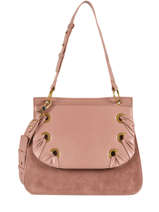 Schoudertas Vittoria Leder Nat et nin Roze vintage VITTORIA