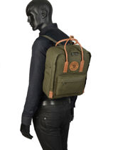Sac  Dos Knken 1 Compartiment Fjallraven Vert kanken n2 23565-vue-porte