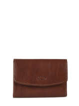 Porte-monnaie Cuir Katana Marron tampon 253041