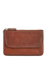 Portemonnee Leder Katana Bruin tampon 253120