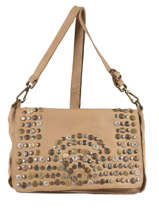 Sac Bandouli�re Studs Cuir Basilic pepper Jaune studs BSTU06
