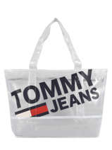 Semi-transparante Shopper A4 Tommy Jeans Tommy hilfiger Wit tju AU00590