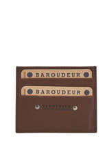 Porte-cartes Cuir Foures Marron baroudeur 939