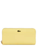 Portefeuille Leder Lacoste Geel chantaco NF2739CE