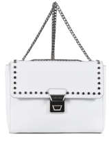 Sac Bandoulire Gena Rock Studs Cuir Lancaster Blanc gena rock studs 571-45