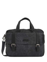 Porte-documents 1 Compartiment + Pc 15'' Etrier Noir canvas ECAN01