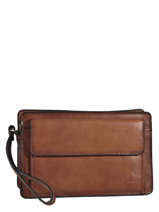 Pochette Homme 1 Compartiments Etrier Marron crosta 933256