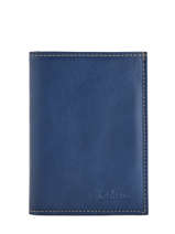 Porte-papiers Cuir Katana Bleu basile 853090