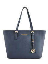 Cabas Jet Set Travel Cuir Michael kors Bleu jet set travel S4GTVT2L