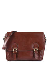 Cross Body Tas Republique Leder Hexagona Bruin republique 114584