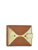 Portefeuille Louise Cuir Paul marius Beige vintage LOUISE