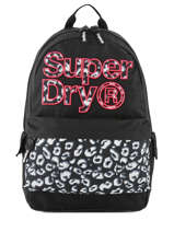 Sac  Dos 1 Compartiment Superdry Noir backpack woomen G91110MT