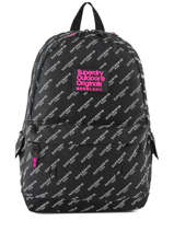Sac  Dos 1 Compartiment Superdry Noir backpack woomen G91007JR