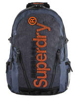 Sac  Dos 2 Compartiments Superdry Bleu backpack men M91015MT