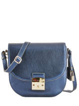 Sac Bandoulire Kimberley Romy Cuir Mac douglas Bleu romy KIMROM-M