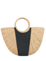 Handtas Uit Gevlochten Riet Epis Woomen Zwart epis WEPIS01