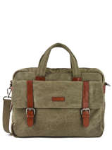 Porte-documents 1 Compartiment + Pc 15'' Etrier Marron canvas ECAN01