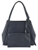 Schoudertas Caviar Leder Milano Blauw caviar CA19041