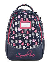 Sac  Dos Enfant 2 Compartiments Cameleon Bleu retro RET-SD31