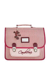 Boekentas Kind 2 Compartimenten Cameleon Roze retro REV-CA35