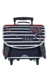 Cartable  Roulettes 2 Compartiments Ikks Bleu i love my mariniere 42821