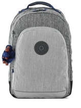 Sac  Dos 2 Compartiments + Pc 15'' Kipling Gris back to school I4053