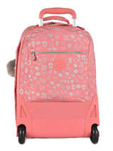 Sac  Dos  Roulettes 2 Compartiments + Pc 15'' Kipling Rose back to school I4468