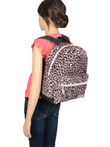 Sac  Dos Milky Kiss Milky kiss Rose jungle vibes 37-0109-vue-porte