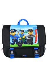 Cartable 2 Compartiments Lego Noir city police chopper 10069-35