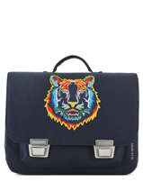 Boekentas Mini 1 Compartiment Jeune premier Blauw classics CLD19