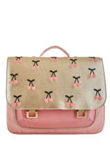 Cartable Midi 2 Compartiments Jeune premier Rose canvas ITD19