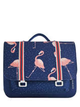 Cartable Midi 2 Compartiments Jeune premier Bleu canvas ITD19
