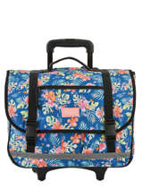 Boekentas Op Wieltjes 2 Compartimenten Rip curl Violet toucan flora LBPQA4