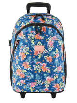 Sac  Dos  Roulettes 2 Compartiments Rip curl Bleu toucan flora LBPQD4