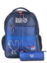 Sac  Dos 2 Compartiments Avec Trousse Offerte Allez les bleus Bleu world cup ALB12109