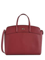 Sac Port Main Chantaco Cuir Lacoste Rouge chantaco NF2736CE