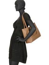 Sac Shopping Foulonne Double Cuir Lancaster Marron foulonne double 20-vue-porte