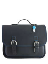 Cartable 2 Compartiments Own stuff Bleu satchel OS048