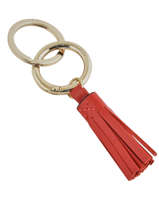 Porte-clefs Pompon Charms Cuir Lancel Rouge charms A09710