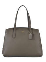Sac Port paule Charlie Carryall 40 Cuir Coach Gris charlie 52547