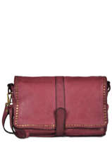 Cross Body Tas Dewashed Leder Milano Rood dewashed DE17112