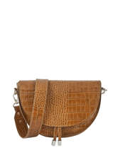 Sac Bandoulire Croco Cuir Milano Marron croco CR19062