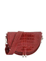 Cross Body Tas Croco Leder Milano Rood croco CR19062