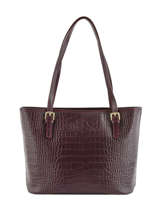 Shoppingtas Croco Leder Milano Rood croco CR15013