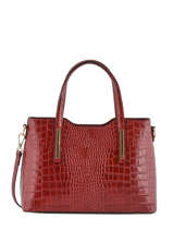 Handtas Croco Leder Milano Rood croco CR15116