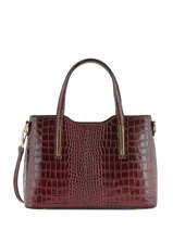 Sac Trapze Croco Cuir Milano Rouge croco CR15116