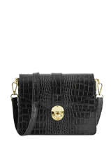 Sac Bandoulire Croco Cuir Milano Noir croco CR19062