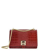 Cross Body Tas Croco Leder Milano Rood croco CR18061